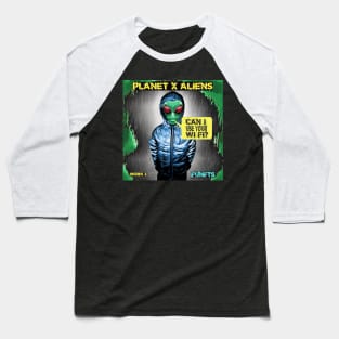 Funny Retro Alien Sci Fi Joke Quotes Baseball T-Shirt